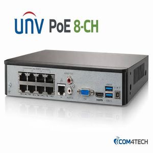 מערכת הקלטה רשת ל8 מצלמות ללא דיסק NVR UNV NVR301-08B-IQ