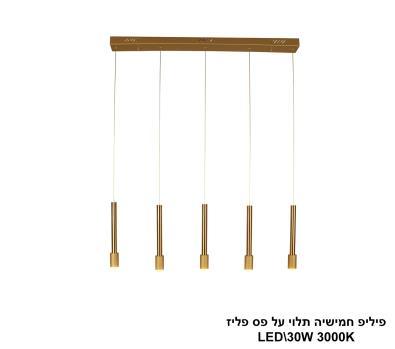 ***פיליפ חמישיה תלוי על פס פליז LED (25977)