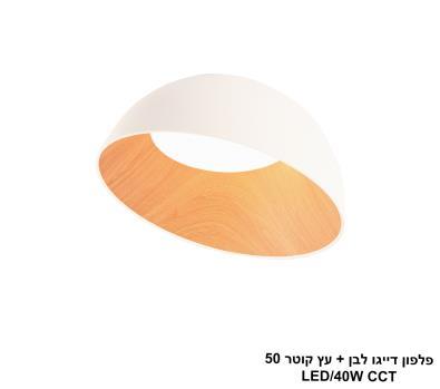 פלפון דייגו לבן + עץ קוטר LED CCT 50 (25764)