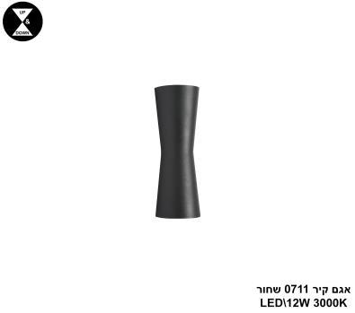 אגם קיר 0711 שחור LED 12W (25049)