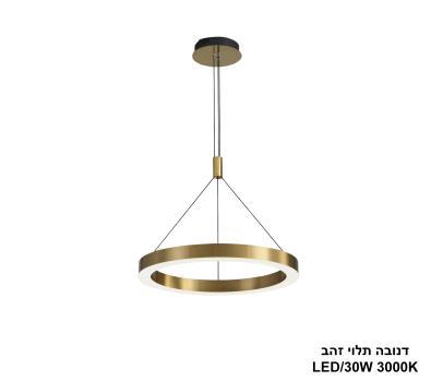***דנובה תלוי זהב LED 30W (25075)