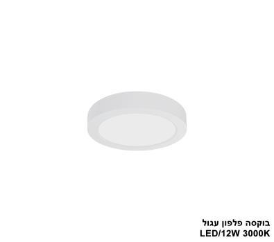 ***בוקסה פלפון עגול 3000K LED 12W (24604)