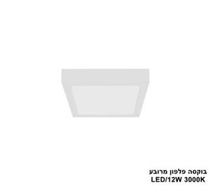 ***בוקסה פלפון מרובע 3000K LED 12W (24855)