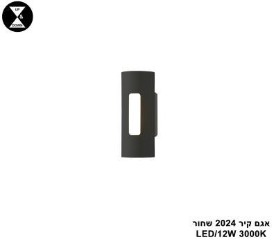 אגם קיר LED 12W 2024 שחור (24594)