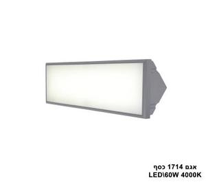 ***אגם LED 60W 1714 כסף 4000K (24562)
