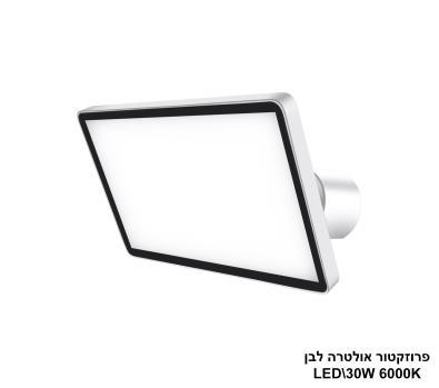 ***פרוזקטור אולטרה מתכונן 30W לבן לבן (24218)