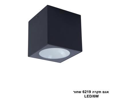 ***אגם תקרה LED 6W 6219 שחור (24002)