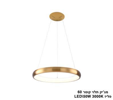 ***מגיק תלוי קוטר LED 50W 60 פליז (23225)