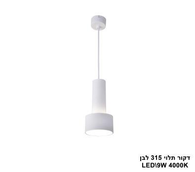 ***דקור תלוי LED 12W 315 לבן (23518)