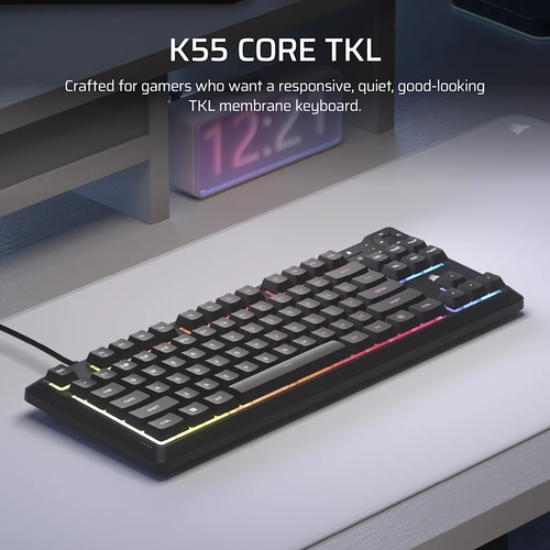 מקלדת | Corsair K55 Core TKL RGB – שחור