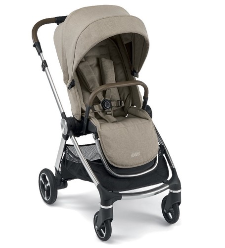 עגלת תינוק דו־כיוונית Strada עם סל שכיבה בגוון בז' Mamas&Papas