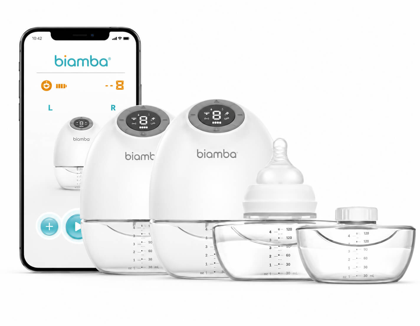 משאבת חלב זוגית אלחוטית "הדגם החדש" Biamba Pump Pro New 