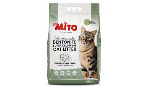 חדששש!! חול מתגבש לחתול MITO בניחוח סבון צרפתי מרסיי