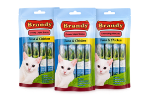 3 מארזים שלוקים לחתול 60 גרם למארז Brandy