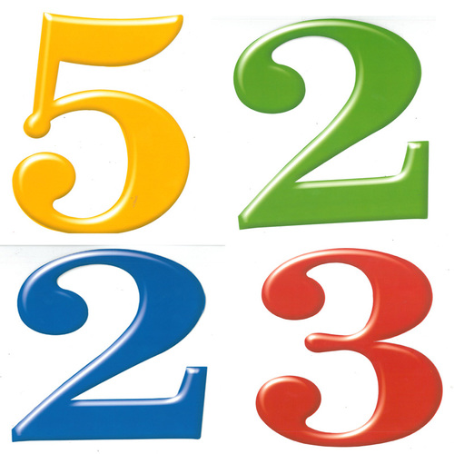 64 מספרים מעוצבים מעורב אריזת ג'מבו