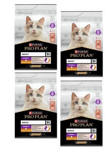דיל! - 4 יחידות פרופלאן Proplan לחתול בוגר היירבול/בריאות עור ופרווה-סלמון 3 ק"ג פרופלן