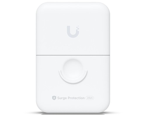 מגן נחשולי מתח חיצוני לכבלי רשת 10GbE תומך PoE דגם Ubiquiti UACC-ETH-SP-Pro
