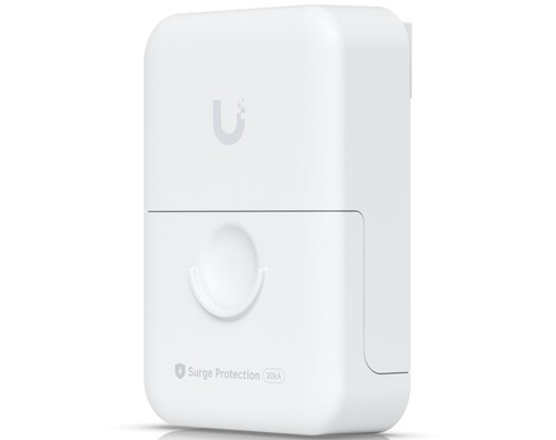 מגן נחשולי מתח חיצוני לכבלי רשת 10GbE תומך PoE דגם Ubiquiti UACC-ETH-SP-Pro
