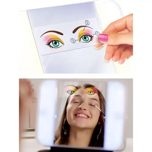 מזוודת איפור מקצועית מוארת עם מראת לד ומעמד לטלפון