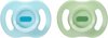 זוג מוצצים אורתודונטים 0-6 חודשים Tommee Tippee UltraLight StayPut - כחול וירוק