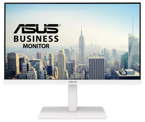 מסך מחשב ASUS VA24EQSB-W בגודל 23.8" FHD IPS 75Hz עם DisplayPort, HDMI, VGA ורמקולים מובנים - לבן