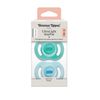 זוג מוצצים אורתודונטים 0-6 חודשים Tommee Tippee UltraLight StayPut - תכלת טורקיז