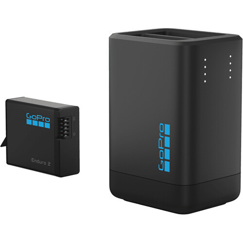 מטען כפול מקורי + סוללה GoPro Dual-Battery Charger with Enduro 2 Battery for MISSION 1 Series & HERO13 Black