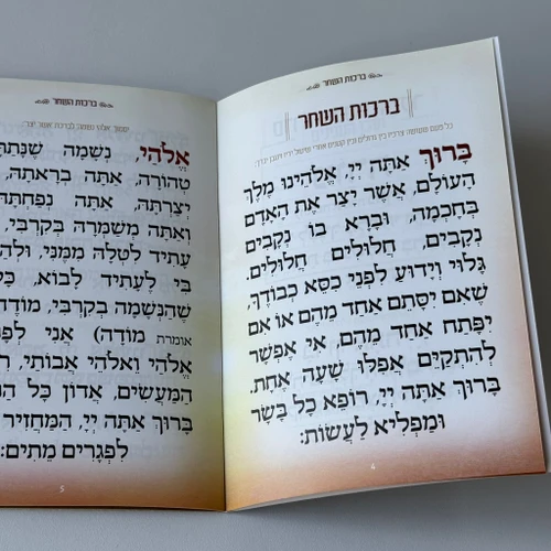 ברכות השחר דגם תכלת