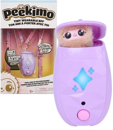 בובת חיית מחמד אינטראקטיבית פיקימו Peekimo עם מעל 100 תגובות, קולות ואורות - סגול
