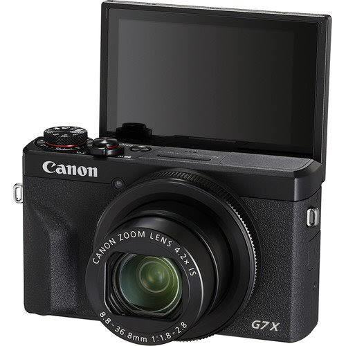 מצלמה ‏קומפקטית Canon PowerShot G7 X Mark III קנון שחורה בעברית