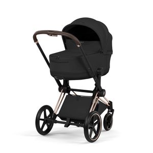 עגלת תינוק פריאם Cybex Priam 5 שחור, שלדה רוזגולד – השילוב המושלם בין יוקרה, חדשנות ונוחות ללא פשרות