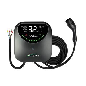 עמדת טעינה ביתית לרכב חשמלי AMPIRA RFID-WIFI עם כבל 5 מטר 22kW
