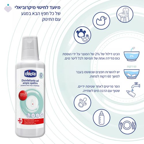 נוזל ניקוי וחיטוי רב-תכליתי 1,000 מ