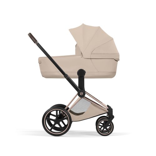 עגלת תינוק פריאם Cybex Priam 5 בז', שלדה רוזגולד – השילוב המושלם בין יוקרה, חדשנות ונוחות ללא פשרות