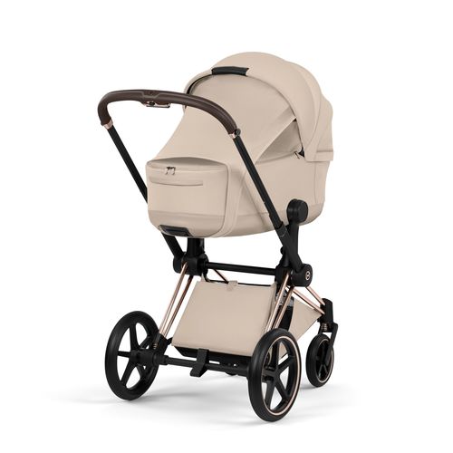עגלת תינוק פריאם Cybex Priam 5 בז', שלדה רוזגולד – השילוב המושלם בין יוקרה, חדשנות ונוחות ללא פשרות