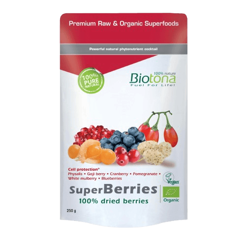 תערובת פירות יער אורגניים Bio Superberry | מכיל 250 גרם | ביוטונה - BIOTONA
