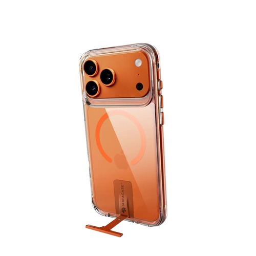 כיסוי שקוף-כתום עבור Miracase MiraKick iPhone 17 Pro