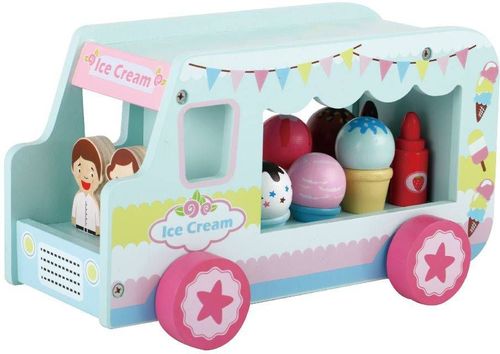אוטו גלידה מעץ Pit Toys