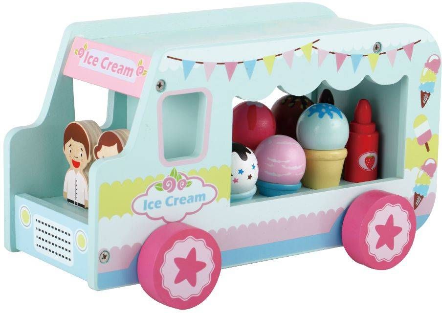 אוטו גלידה מעץ Pit Toys