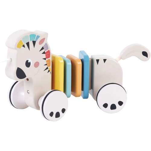 זברה נגררת מעץ מבית Pit Toys