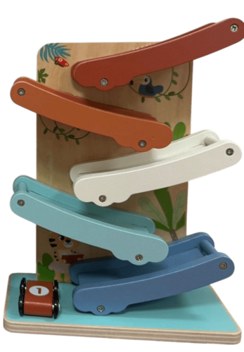 מדרון מכוניות מעץ מבית Pit Toys