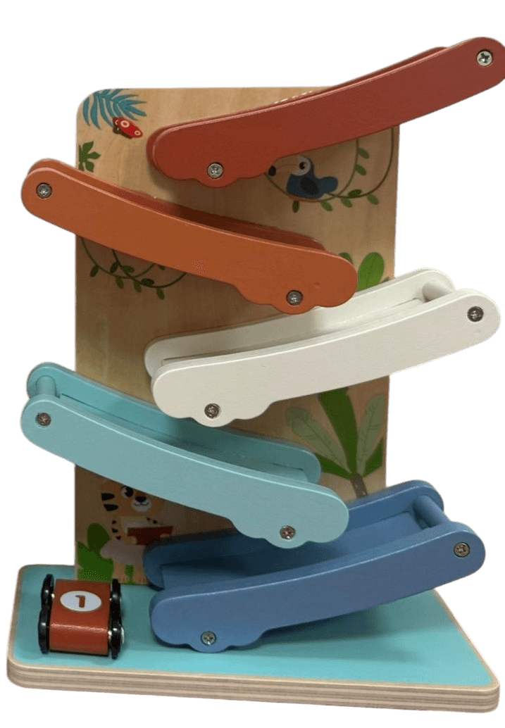 מדרון מכוניות מעץ מבית Pit Toys