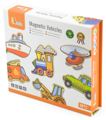 קופסאת מגנטים כלי תחבורה 20 חלקים