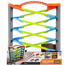 מסלול מכוניות High Speed Track - מסלול נייד רב-קומתי למרוצי מכוניות + 2 מכוניות