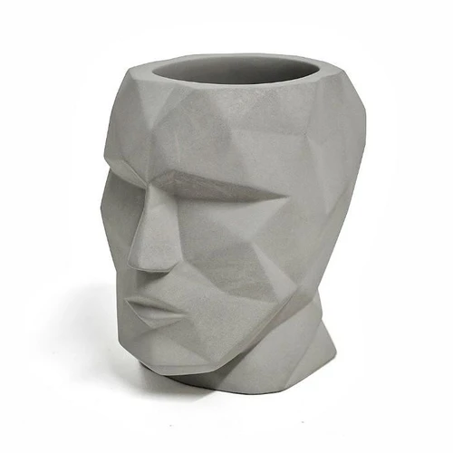 כוס עטים מעוצבת ביציקת בטון The Head