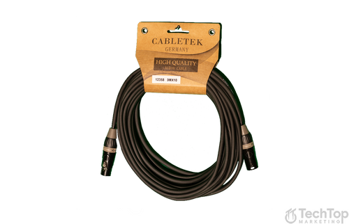 כבל XLR DMX באורך 10 מטר דגם DMX10 מבית CABLETEK