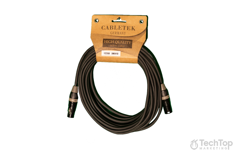 כבל XLR DMX באורך 10 מטר דגם DMX10 מבית CABLETEK