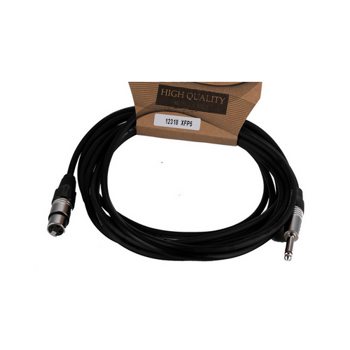 כבל XLR-PL55 נקבה באורך 5 מ` למיקרופון, דגם XFP5 מבית CABLETEK