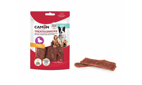 קמון Camon - חטיף רצועות ברווז לכלבים - 80 גרם מבצע 10 ב-130 ש