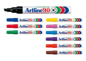 טוש ארטליין ראש שטוח 90 לפי צבע